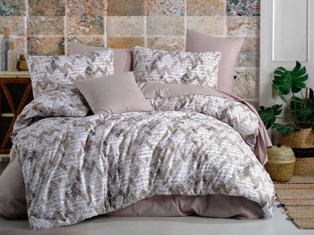 Pościel z francuskiej bawełny 240x200,70x90 Fany beige