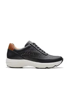 Trampki damskie - Clarks Skórzane sneakersy "Tivoli Grace" w kolorze czarnym - miniaturka - grafika 1