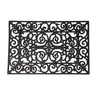 Wycieraczki - FS Esschert Design wycieraczka mata zatrzymująca brud, w kolorze czarnym z gumy, prostokątne, różne rozmiary, 40 x 60 cm, metalik (RB06) - miniaturka - grafika 1