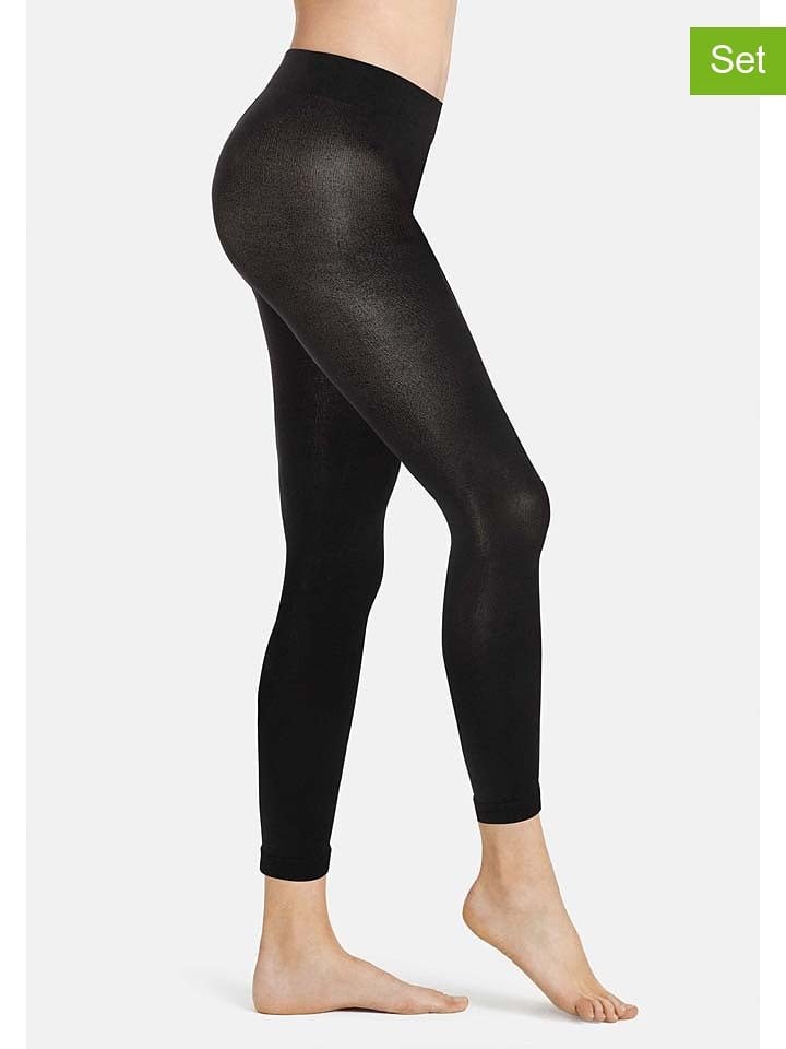 camano Legginsy (2 pary) w kolorze czarnym - 80 DEN
