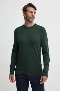 Calvin Klein sweter z domieszką jedwabiu kolor zielony lekki K10K113549 - Swetry męskie - miniaturka - grafika 1