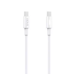 Kabel 100W 1m USB-C - USB-C VIDVIE CB4013 biały - Kable - miniaturka - grafika 1
