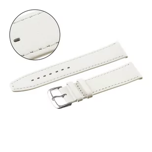 Pasek Pacific W01 uniwersalny 20 mm skórzany BIAŁY - Akcesoria do zegarków - miniaturka - grafika 1