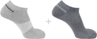 Skarpetki i podkolanówki sportowe - Skarpety Salomon Festival 2pack Light Grey - miniaturka - grafika 1