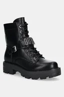 Botki damskie - Guess workery YANZY damskie kolor czarny na płaskim obcasie FLTYNZ ELE10 - miniaturka - grafika 1