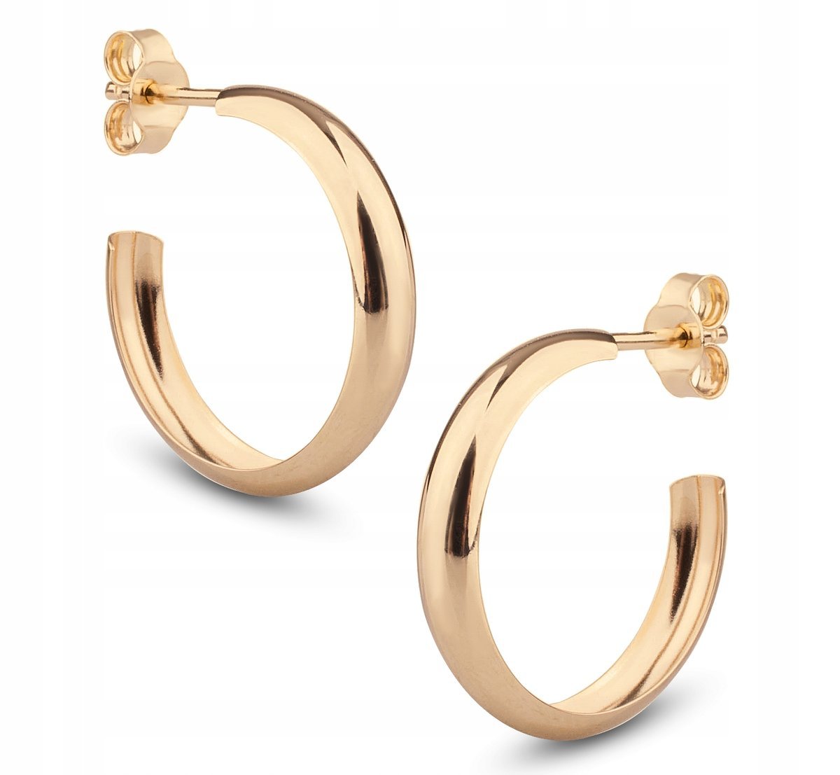 ZŁOTE KOLCZYKI NA SZTYFT KÓŁECZKO 585