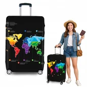 Akcesoria podróżnicze - Pokrowiec Na Walizkę Podróżną Ochronny Etui Rozmiar L Bagaż 70x47x30cm - miniaturka - grafika 1
