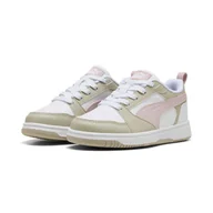 Buty dla dziewczynek - Dziecięce sneakersy Rebound V6 Lo PUMA White Mauve Mist Desert Dust Pink Beige - miniaturka - grafika 1