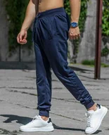 Spodnie sportowe męskie - Spodnie męskie joggery granatowe Recea - miniaturka - grafika 1
