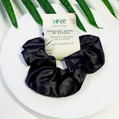 Ozdoby do włosów - Satynowa gumka do włosów Yeye Czarny - miniaturka - grafika 1