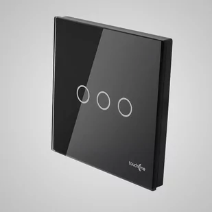 Touchme TM703B Duży panel 86x86mm szklany łącznik potrójny czarny TM703B - Klawisze i ramki Touchme TM703B Duży panel 86x86mm szklany łącznik potrójny czarny TM703B - Klawisze i ramki - miniaturka - grafika 1