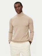 Swetry męskie - Guess Golf M4BR05 Z3H82 Beżowy Regular Fit - miniaturka - grafika 1