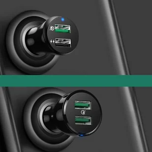 Ugreen ładowarka samochodowa Quick Charge 3.0 2x USB 30W 3A czarny (40309) - Ładowarki samochodowe - miniaturka - grafika 7