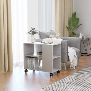 vidaXL vidaXL Stolik boczny, szary, 70x35x55 cm, płyta wiórowa - Ławy i stoliki kawowe - miniaturka - grafika 1