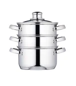 Zestawy garnków i patelni - Zestaw Garnków Parowar Kitchencraft 3-Stopniowy Ze Stali Nierdzewnej 16 Cm - miniaturka - grafika 1