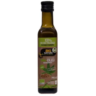 Big Nature Olej konopny tłoczony na zimno 250 ml Bio - Olej spożywczy - miniaturka - grafika 1