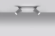 Lampy sufitowe - Sollux Lighting Plafon RING 2 szary - miniaturka - grafika 1