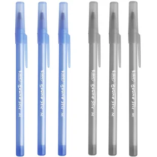 6 szt. x długopis BIC Round Stic Classic 1,0 mm: 3x niebieski i 3x czarny - Długopisy - miniaturka - grafika 1