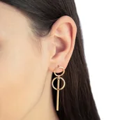 Kolczyki - Kolczyki kółka blaszka STAL SZLACHETNA POZŁACANA - miniaturka - grafika 1