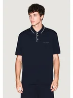 Koszulki męskie - Armani Exchange Polo XM001557 AF10363 UB101 Granatowy Regular Fit - miniaturka - grafika 1
