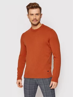 Swetry męskie - Boss Sweter Kontreal 50434315 Pomarańczowy Regular Fit - grafika 1