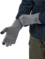 Rękawiczki - Jack Wolfskin Unisex Rib Glove rękawiczki, Grey Heather, L, szary (Grey Heather), L - miniaturka - grafika 1
