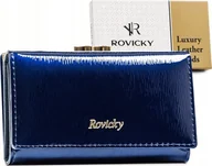 Portfele - Rovicky Skórzany portfel damski na bigiel i zatrzask — Rovicky - miniaturka - grafika 1
