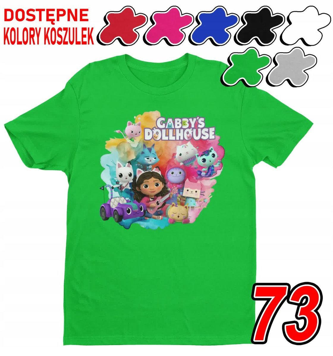 Dziecięca Koszulka Z Nadrukiem Duży Wybór Koci Domek Gabi -M 134-140