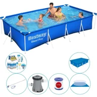 Baseny ogrodowe - Basen Plus Akcesoria - Bestway Fast Set 400x211x81 cm Okrągły - miniaturka - grafika 1