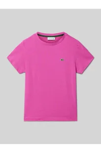 T-shirt z wyhaftowanym logo - Lacoste - Koszulki i topy damskie - miniaturka - grafika 1