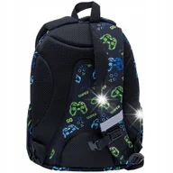 Plecaki szkolne i tornistry - PLECAK SZKOLNY TORNISTER CZARNY DLA CHŁOPCA W PADY PAD BLUE - miniaturka - grafika 1