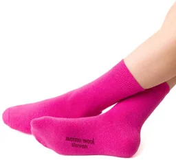 Skarpetki z wełny merino art. 130 GC011 róż - Skarpetki dla dzieci - miniaturka - grafika 1