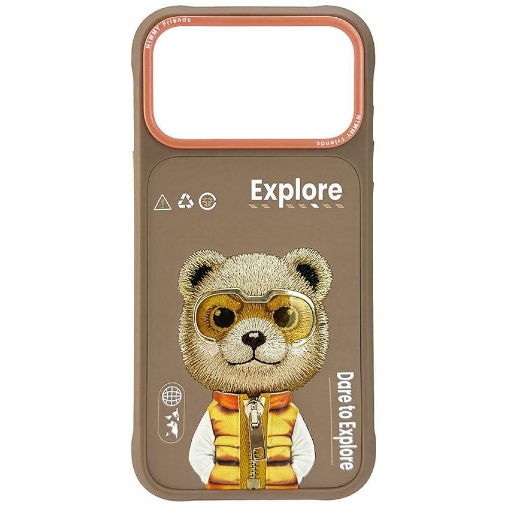Etui Nimmy Cool&Cute 2.0 Bear do iPhone 17 Pro Max beżowy