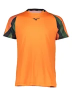 Koszulki sportowe męskie - Mizuno Koszulka funkcyjna w kolorze pomarańczowo-zielono-czarnym - miniaturka - grafika 1