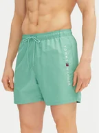 Kąpielówki męskie - Tommy Hilfiger Szorty kąpielowe UM0UM03258 Zielony Regular Fit - miniaturka - grafika 1