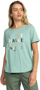 Koszulki i topy damskie - t-shirt damski ROXY OCEAN AFTER TEE Blue Surf - BHB0 - grafika 1