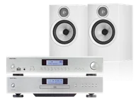 Zestawy stereo - Rotel A14 MKII (srebrny) + CD14 MKII (srebrny) + 606 S3 (biały) - miniaturka - grafika 1