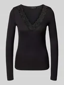 Bluzki damskie - Bluzka z długim rękawem o kroju regular fit z mieszanki wiskozy model ‘ROSA’ - miniaturka - grafika 1