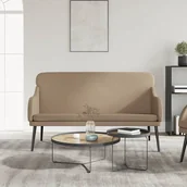 Ławki do przedpokoju - Lumarko Ławka, cappuccino, 110x76x80 cm, tapicerowana sztuczną skórą - miniaturka - grafika 1
