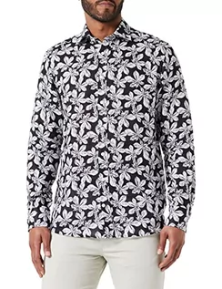 Koszule męskie - bugatti Męska koszula 9150-38545, czarna, 290, regularna, czarny-290, 3XL - grafika 1