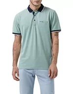 Koszulki męskie - Pierre Cardin Męska koszulka polo, dwukolorowa, Frosty Spruce, XL, Frosty Spruce, XL - miniaturka - grafika 1