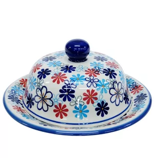 Ceramiczny talerz z pokrywą Ceramika Bolesławiec - Dekoratorstwo - miniaturka - grafika 1