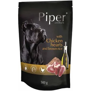 Piper Pies z sercami kurczaka z ryżem 500g - Mokra karma dla psów - miniaturka - grafika 1