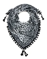 Apaszki i szaliki damskie - Chusta Damska W Panterkę Szal Szalik We Wzory Z Frędzlami Wiosenna Duża - miniaturka - grafika 1