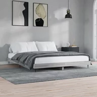 Łóżka - vidaXL Rama łóżka, szary dąb sonoma, 180x200cm materiał drewnopochodny - miniaturka - grafika 1
