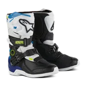 Buty motocyklowe - Buty Cross Dziecięce Alpinestars Tech 3S Złamany Biały/Czarny/Niebieski33 - miniaturka - grafika 1