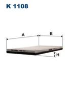 Filtry kabinowe - Filtron Filtr, wentylacja przestrzeni pasażerskiej K 1108 K 1108 - miniaturka - grafika 1