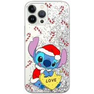 Etui i futerały do telefonów - Etui płynny brokat do Apple IPHONE 14 PRO Disney: Stich 010 oryginalne i oficjalnie licencjonowane, Srebrny - miniaturka - grafika 1