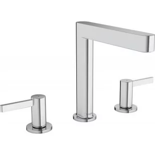 Hansgrohe 76034000 Finoris 3-otworowa bateria umywalkowa 160 z kompletem odp$178ywowym Push-Open chrom - Baterie umywalkowe - miniaturka - grafika 1