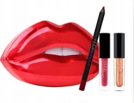 Zestawy kosmetyków damskich - Huda Beauty Set Huda Beauty: Huda Beauty, Matte, Liquid Lipstick, 1.9 ml *Miniature + Huda Beauty, Lip Liner, 1.2 g + Lip Strobe, Liquid Lipstick, 2 ml *Miniature For Women - miniaturka - grafika 1